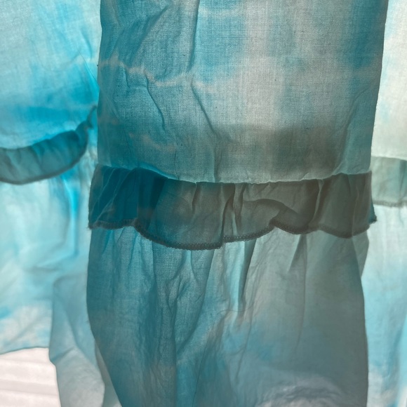 Chelsea and Violet the dyed turquoise blue Tunic Dress with Tassels and ruffles - Picture 8 of 9